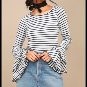 Free People Bell Sleeved Top